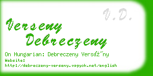 verseny debreczeny business card